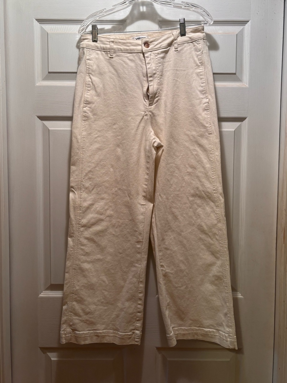 Vigoss Cream Wide-Leg Pants